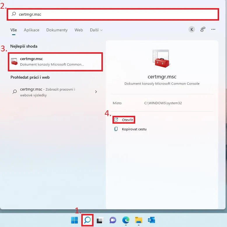 Záloha privátního klíče Windows 10/11