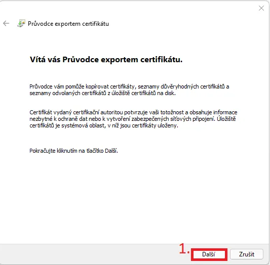 Záloha privátního klíče Windows 10/11
