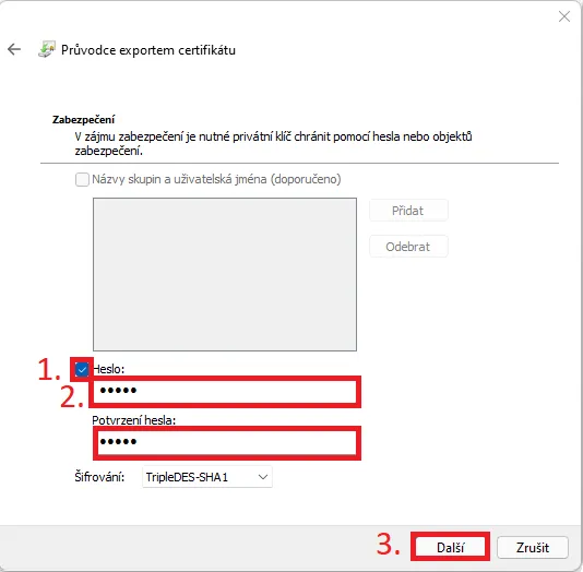 Záloha privátního klíče Windows 10/11