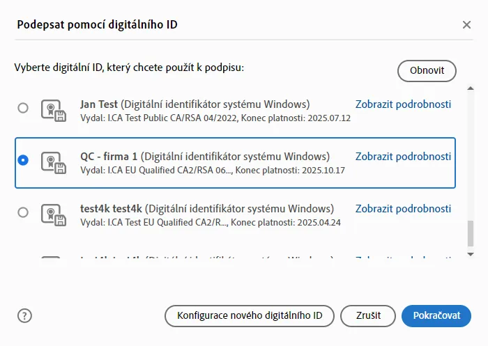 Adobe - finální výběr a vzhled