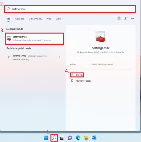 Záloha privátního klíče Windows 10/11