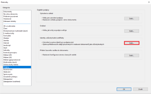 Adobe - úprava důvěry