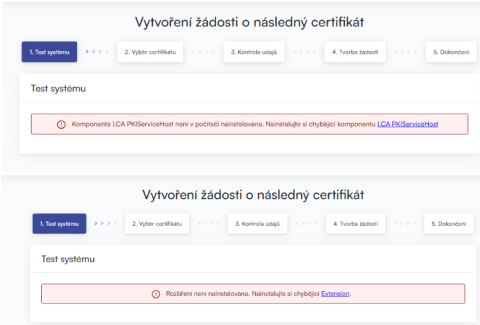 Následný certifikát