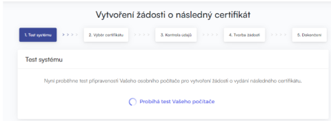 Následný certifikát