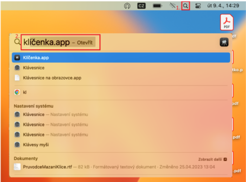Záloha certifikátu OSX